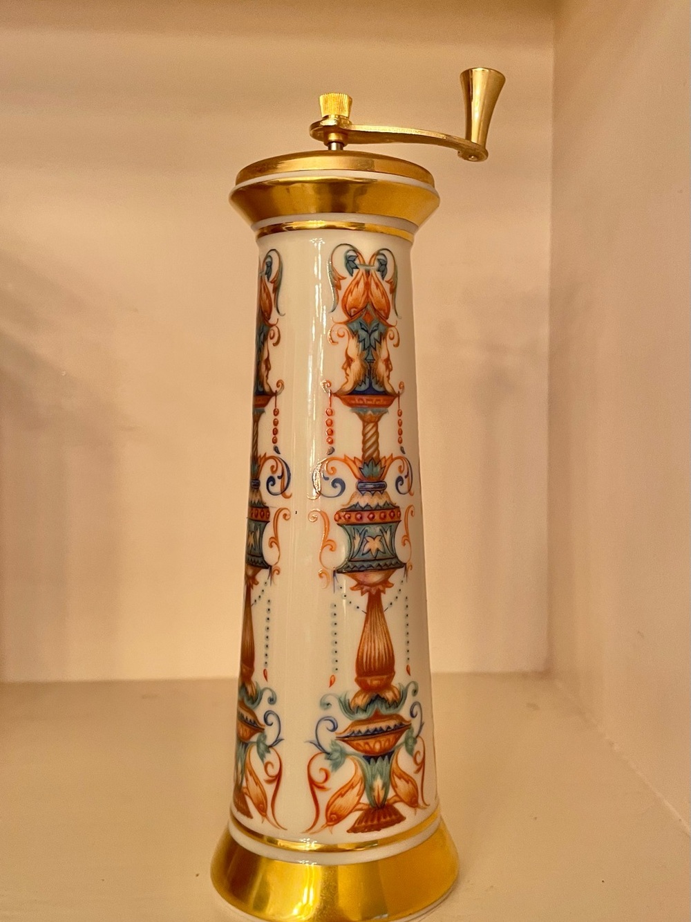 Vintage Lido by Lenox Mayfair Products Pepper Mill Grinder Only Hand Decorated